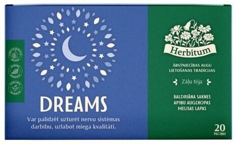Zāļu tēja HERBITUM Dreams, 1.5gx20gab
